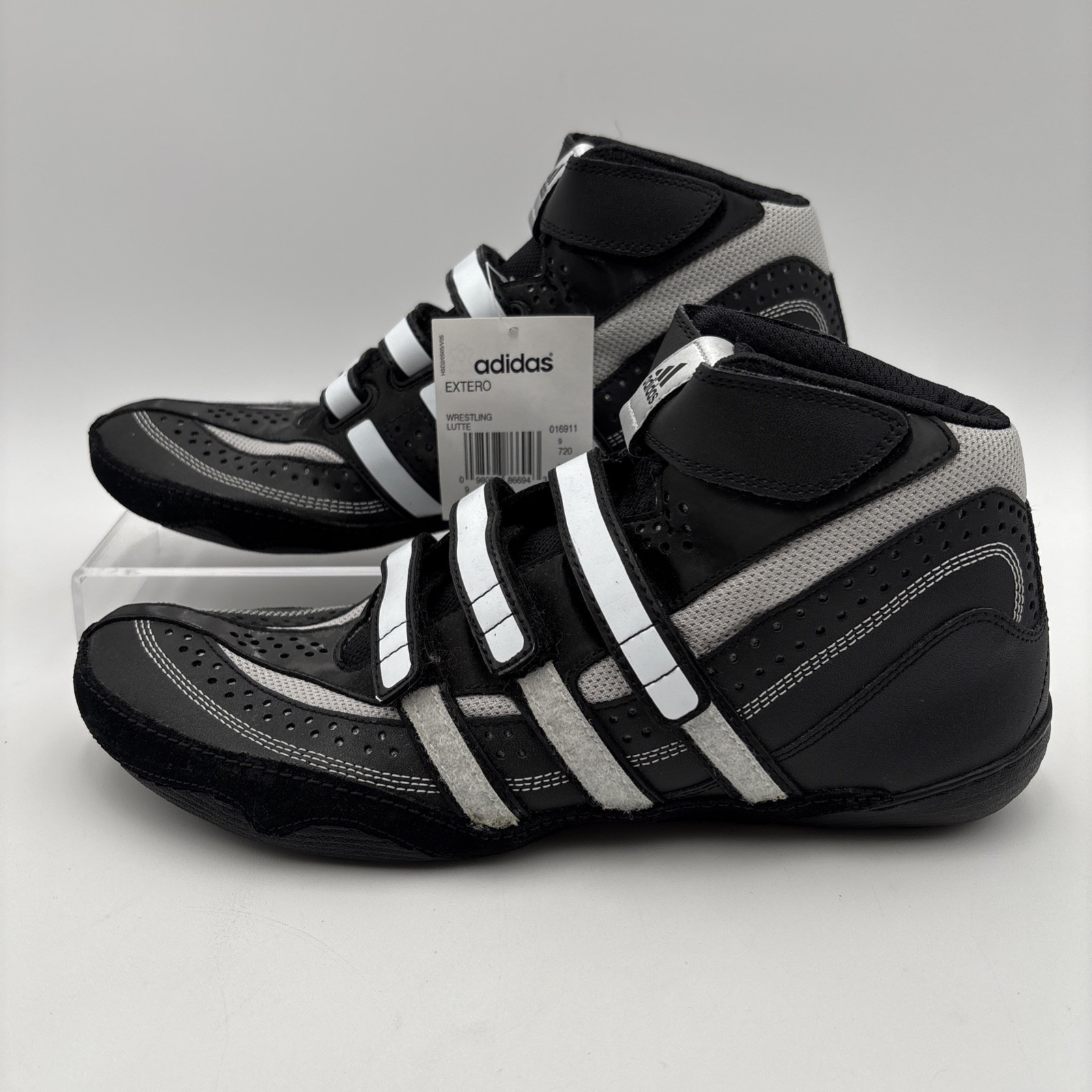 Adidas Extero Rare Impact Wrestling Shoes 016911 Mens 9.5 Gray Black Vintage Nwt